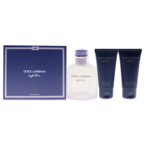 LIGHT BLUE VON DOLCE UND GABBANA FÜR HERREN - 3 - TEILIGES GESCHENKSET 124 ML