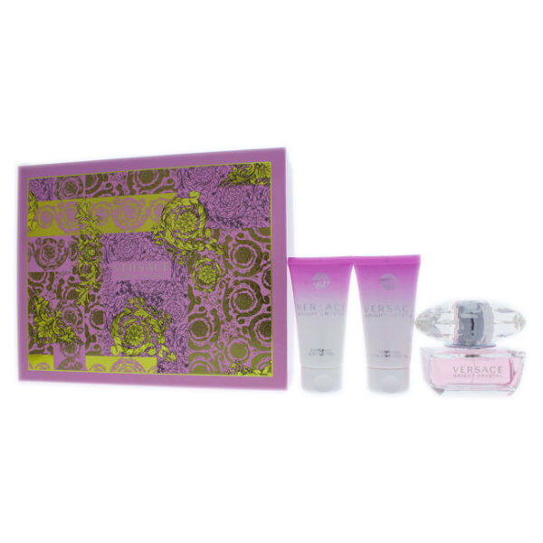 VERSACE BRIGHT CRYSTAL VON VERSACE FÜR DAMEN - 3 - TEILIGES GESCHENKSET 50 ML