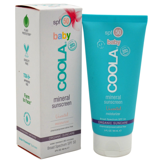MINERAL BABY SONNENSCHUTZ FEUCHTIGKEITSCREME LSF 50 - DUFTFREI VON COOLA FÜR KINDER - 3 OZ SONNENSCHUTZ 89 ML
