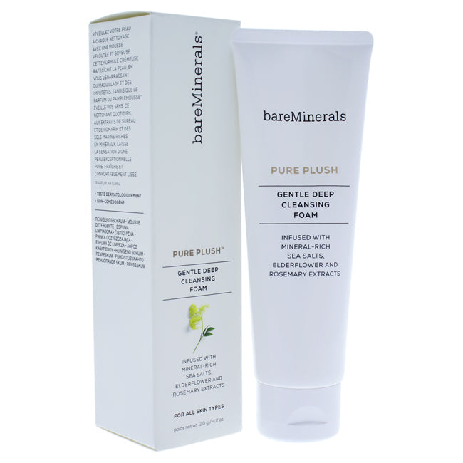 PURE PLUSH SANFTER TIEFENREINIGUNGSSCHAUM VON BAREMINERALS FÜR UNISEX - 4.2 OZ REINIGER 124 ML